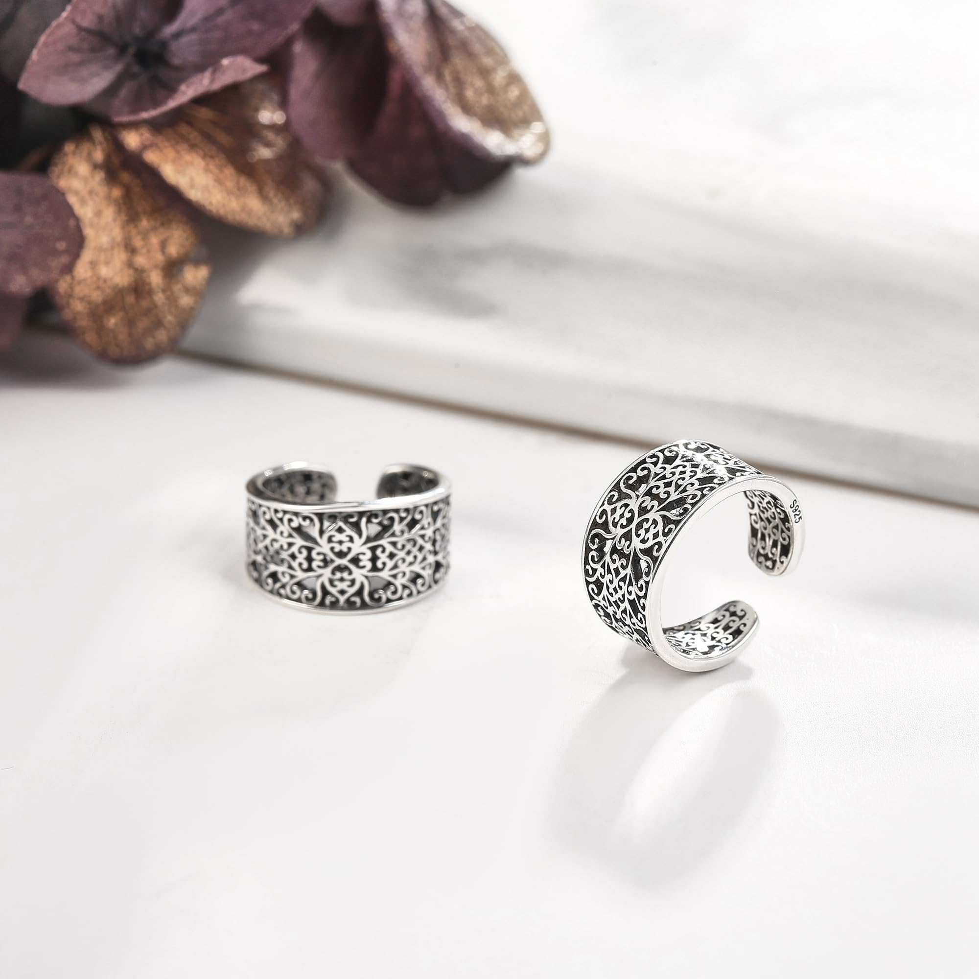 Filigran Ohrstulpe Sterlingsilber Keltischer Knoten Ohrclips Nicht durchdringend Knorpelohrringe Boho Schmuck Geschenke für Frauen