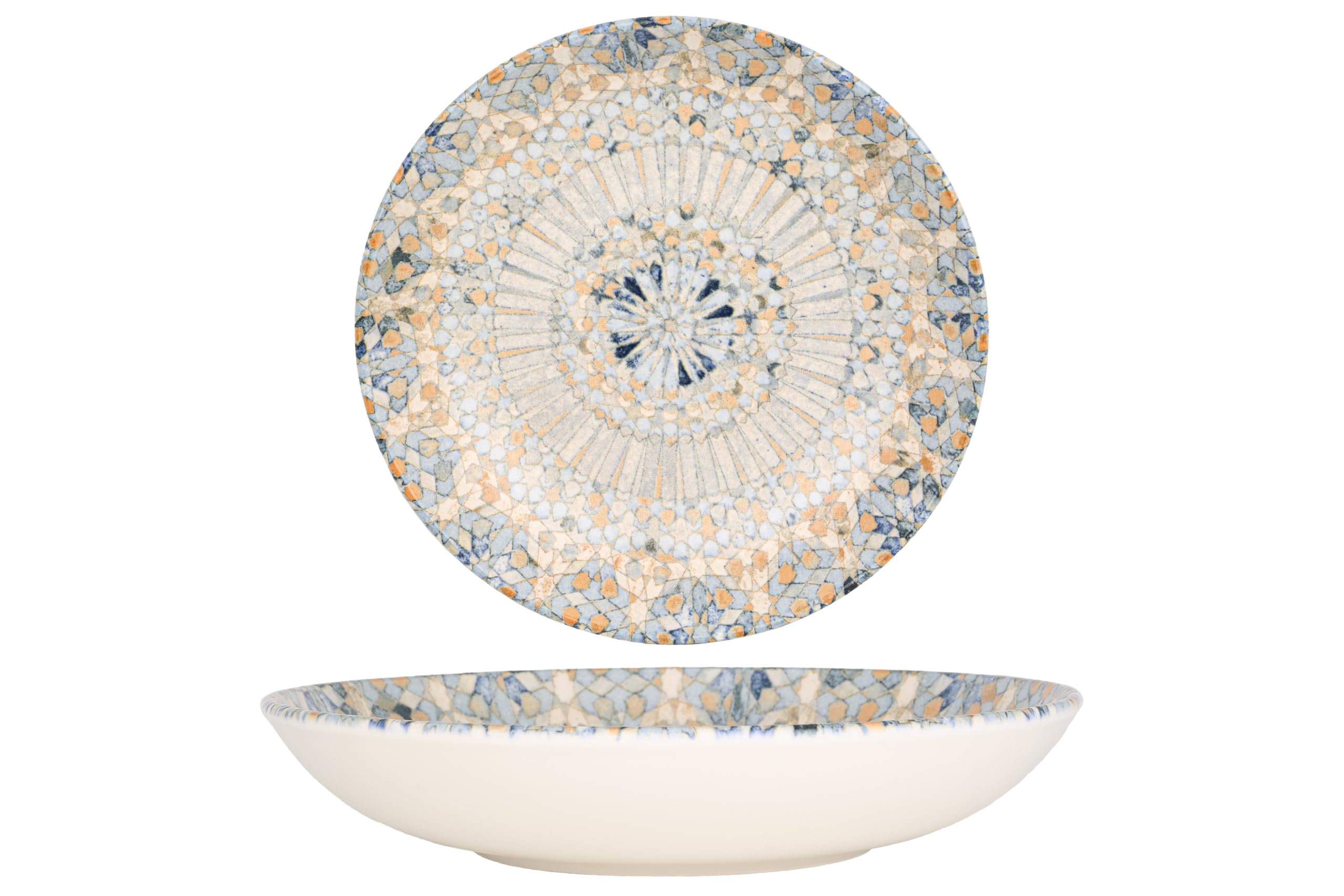 Bonna Zestaw obiadowy (średni) - Luca Mosaic - 24 sztuki - 6 Osób - Porcelana
