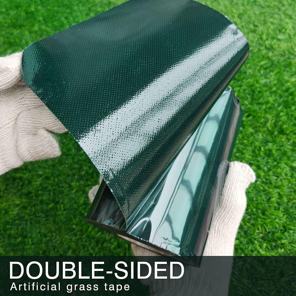 Double Sided Artificial Grass Turf Seam Tape 6" x 16' Self Adhesive Seaming Tape for Concrete Wood Floors Patios Indoor Outdoor Carpets Synthetic Turf or Green Lawn Rugs