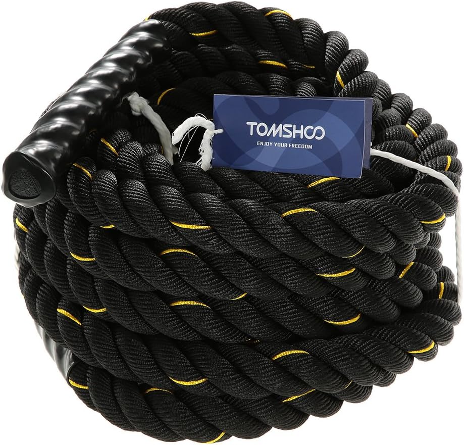 TOMSHOO Battle Rope Workout Training Undulation Exercise