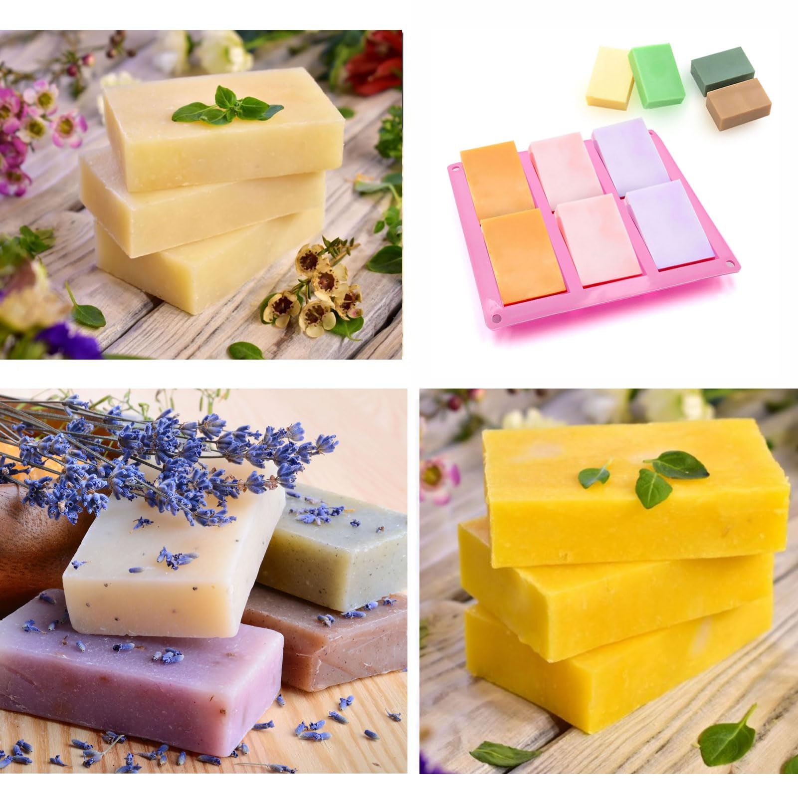 Lot De 3 Moules En Silicone Pour Savon - Moule à Savon - Moule à Savon