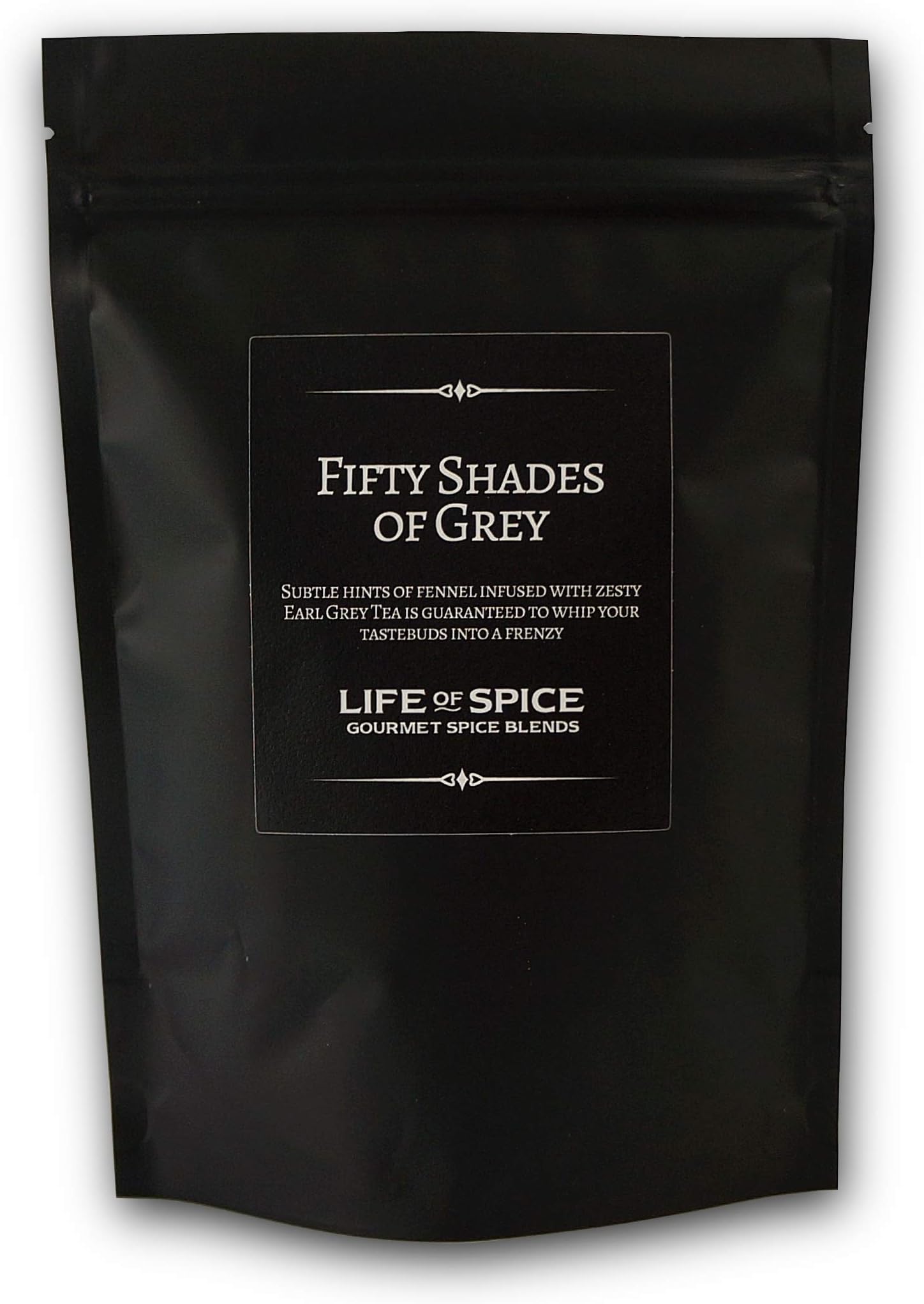 Life of Spice Fifty Shades of Grey Spice Rub | All Purpose BBQ Rub for Meat, Fish and Veg | Large Pack (130g) with Recipe Card | Rosemary Fennel and Earl Grey Tea | Zesty Barbecue Rub with Zing