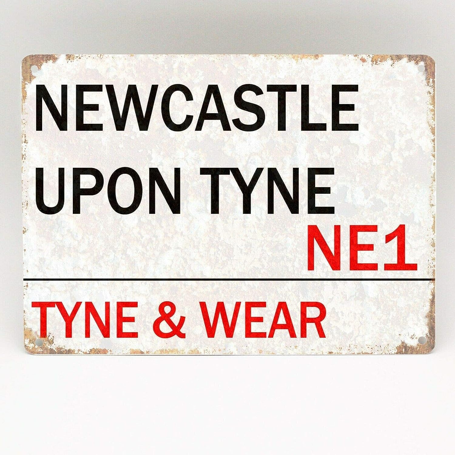 Street Sign Newcastle Upon Tyne Metal Street Sign Vintage Retro Plaque Personalised Outdoor Decoration Plaque 8X12 inch
