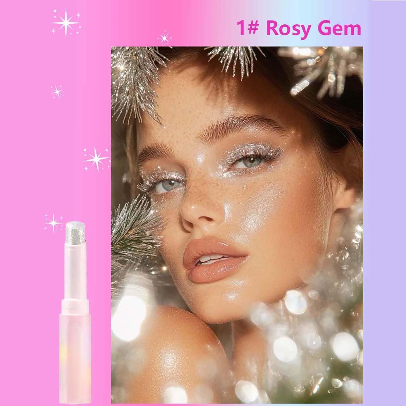 Rosy Jelly Shimmer Eyeshadow Stick In Rosy Gem - Image 3
