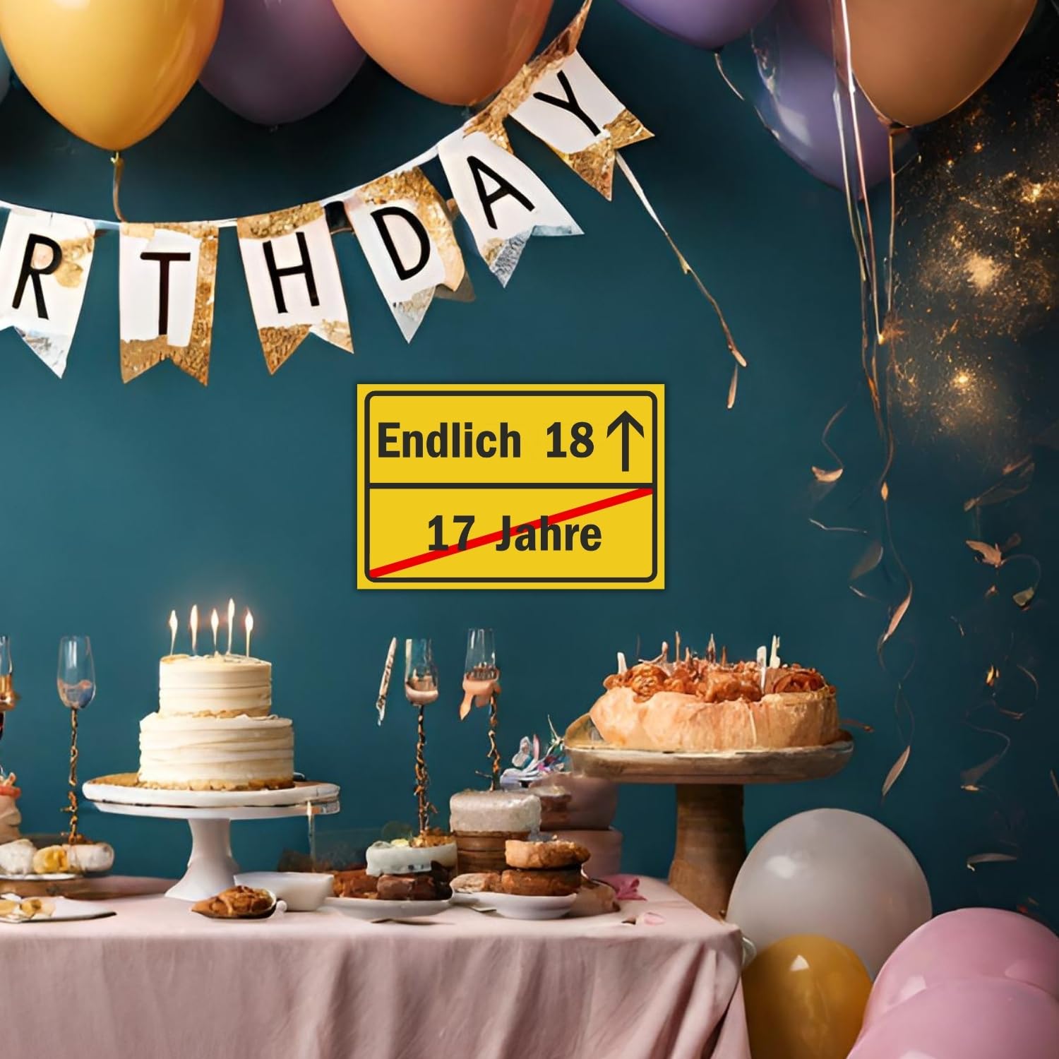 Grazie! Targa in plastica per il 18° compleanno, idea regalo per il 18° compleanno, idea regalo per il 18° compleanno, decorazione di compleanno, decorazione per feste, accessori per feste e