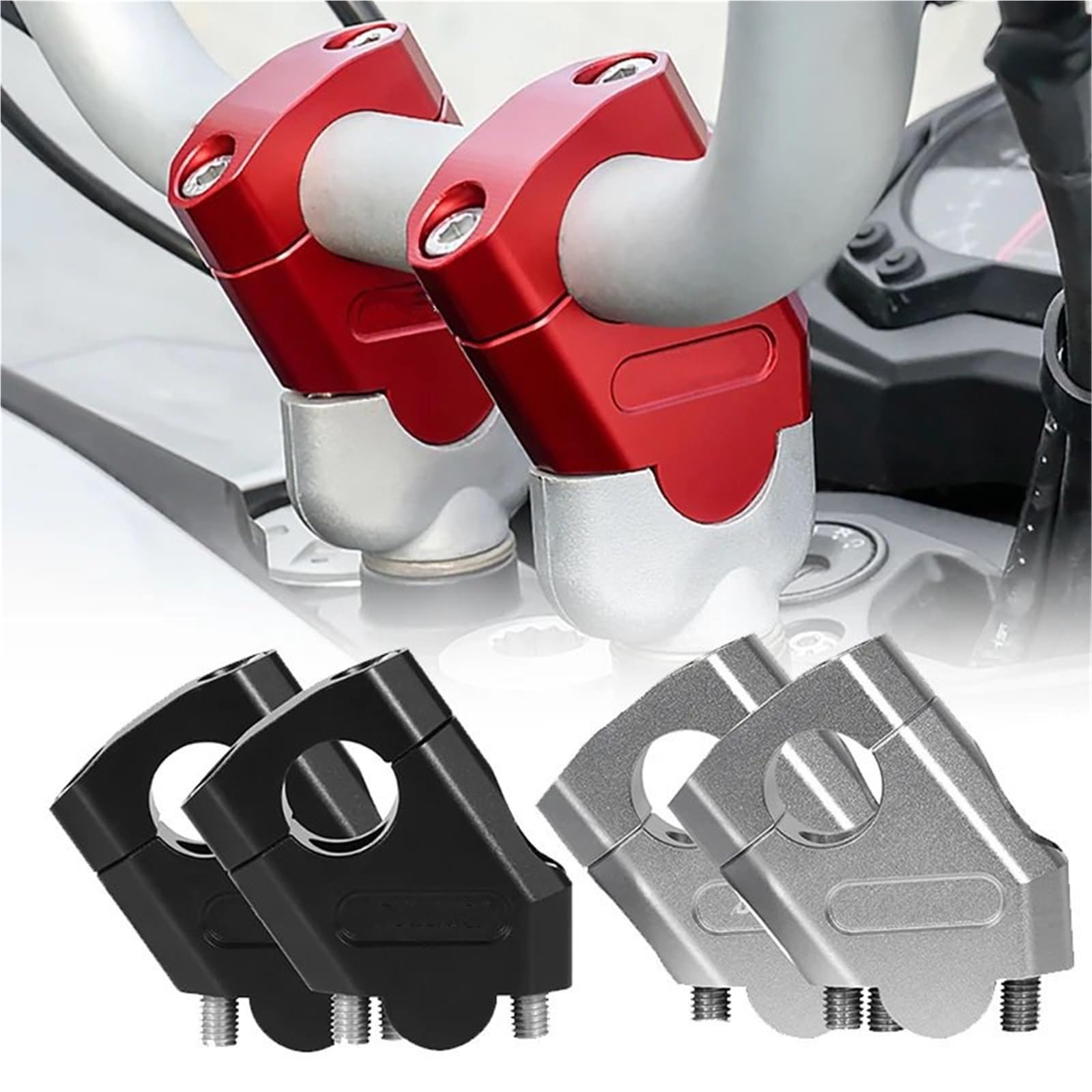 Rehausseur de guidon moto 22 mm 28 Accessoires pour Yamaha pour BMW motos clip-ons