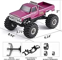 Vista 6 de BEEZRC FMS 1/24 RC Crawler Smasher FCX24 Monster Truck V2 RTR 4WD 2.4GHz cepillado 5.0 mi/h Mini RC Off-Road Truck con luces LED