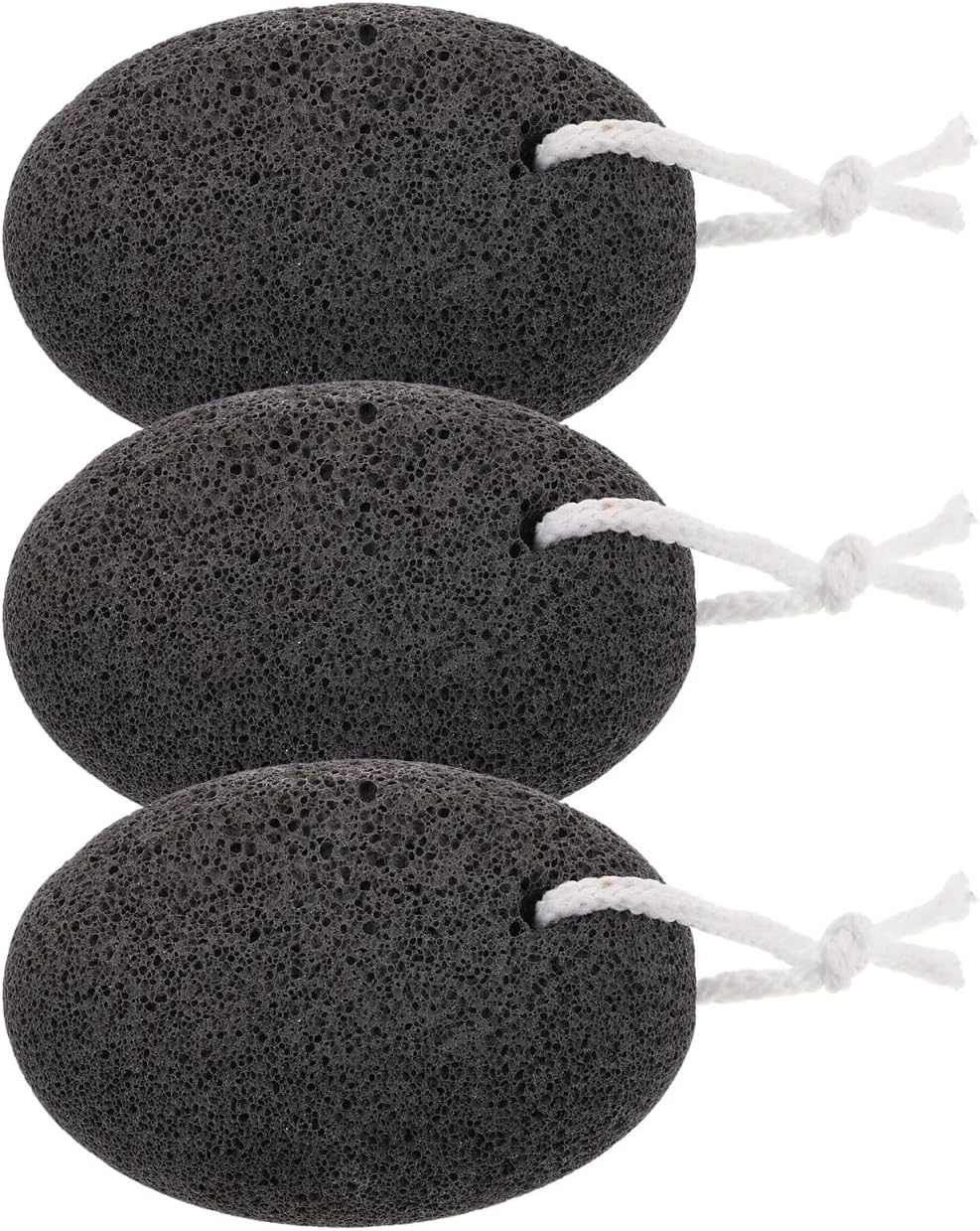 KALLORY 3Pcs Natural Pumice Stone for Feet and Hands Lava Callus Remover Foot File Exfoliating Stone to Remove Dead Skin and Corns Foot Care Tool for Home and Salon Use