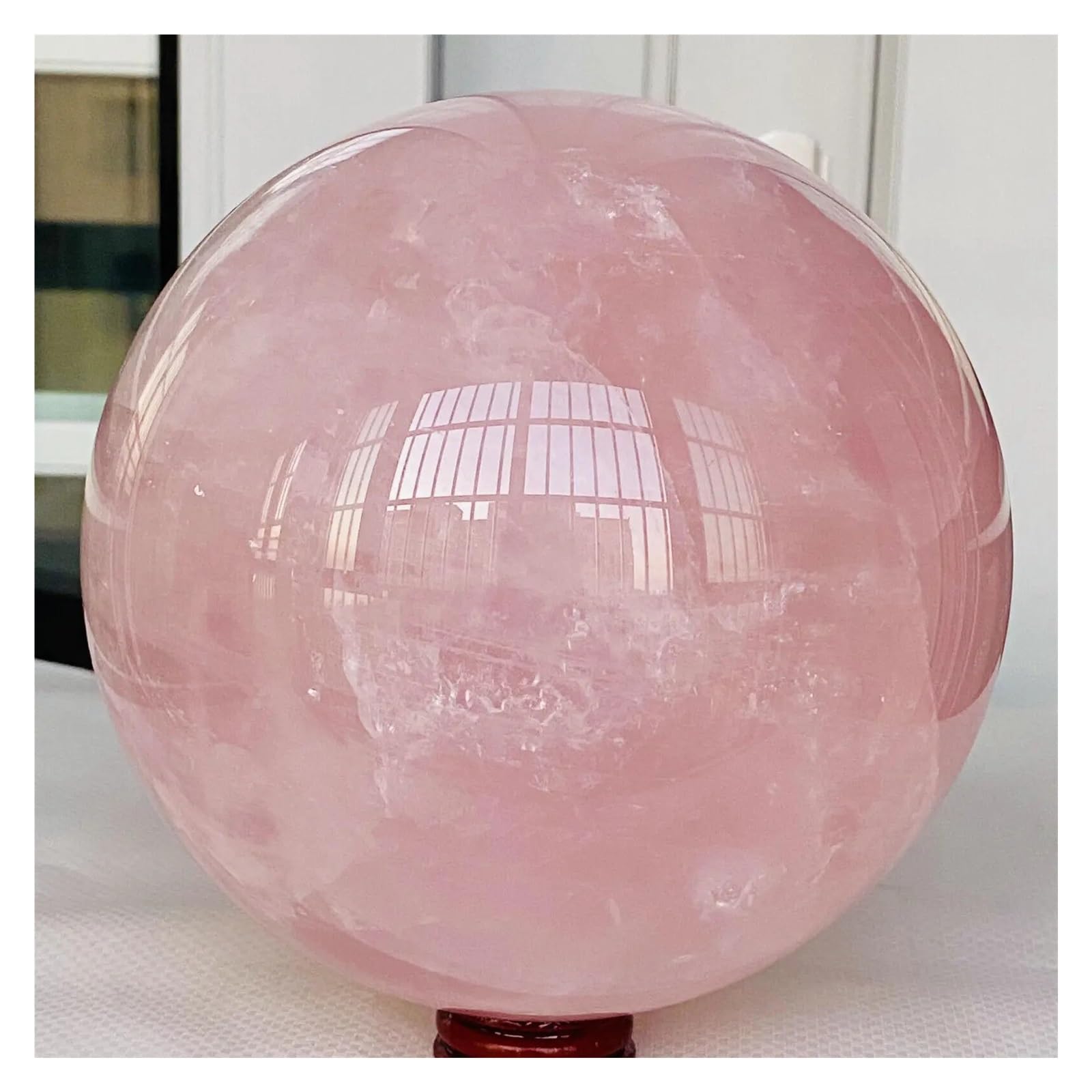 NHKSFBLQ 1pc 300-350g Rose Quartz Sphere Crystal Ball