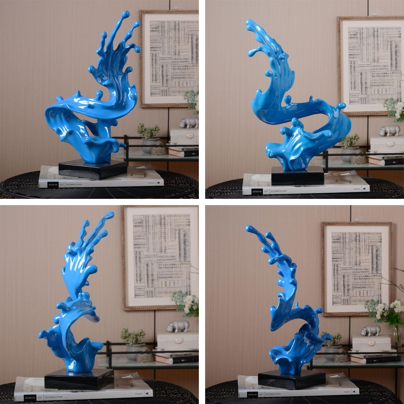 HAUCOZE Abstract Sculpture Modern Art Home Decor Polyresin Table Office Gifts 16.0 Inch