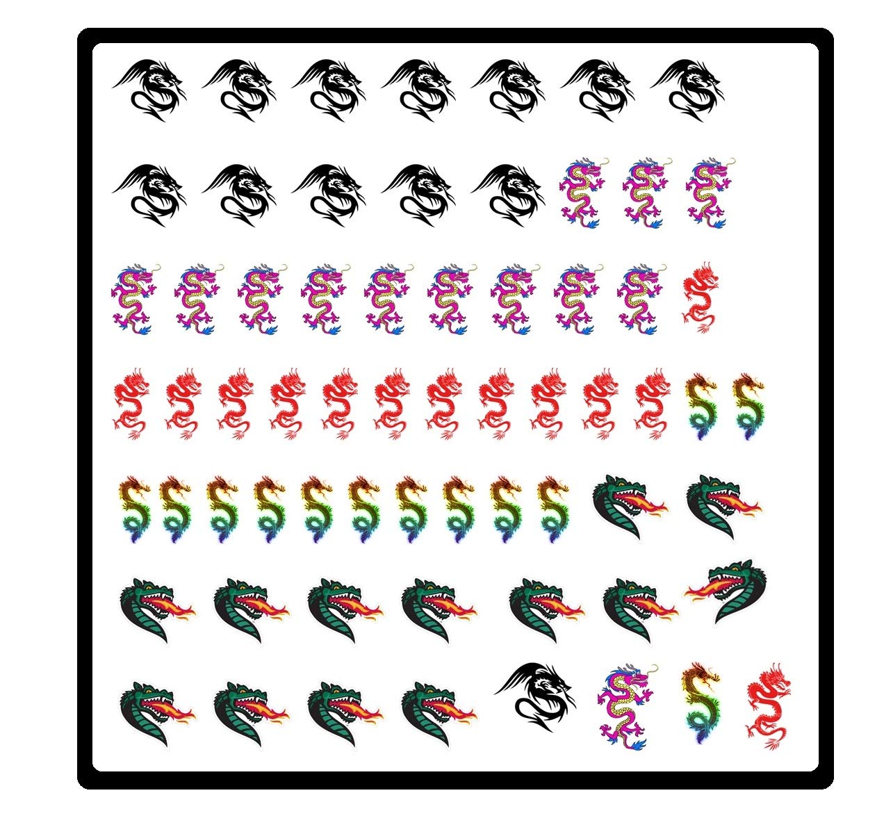 Kaz Creations Dragon Nail Art Decals Dragon Collection (Dragon Nail Art Decals)