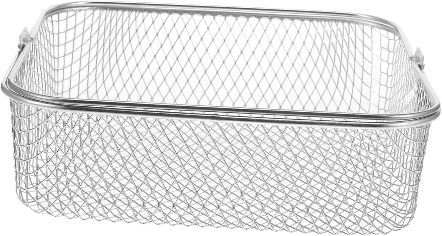 Air Fryer Basket Square Frying Basket with Ergonomic Handle for Optimal Air Circulation and Crispy Food Cooking Air Fryer Basket Square Frying Basket with Ergonomic Handle for Optimal Air Circulation and Crispy Food Cooking