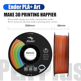 Creality PLA Filament Pro Orange (Pumpkin), 1.75 mm 3D Printer Filament, Ender PLA + (Plus) Printing Filament, 1 kg (2.2 lbs) / Reel, Dimensional Accuracy ±0.03 mm. Fits Most FDM Printers