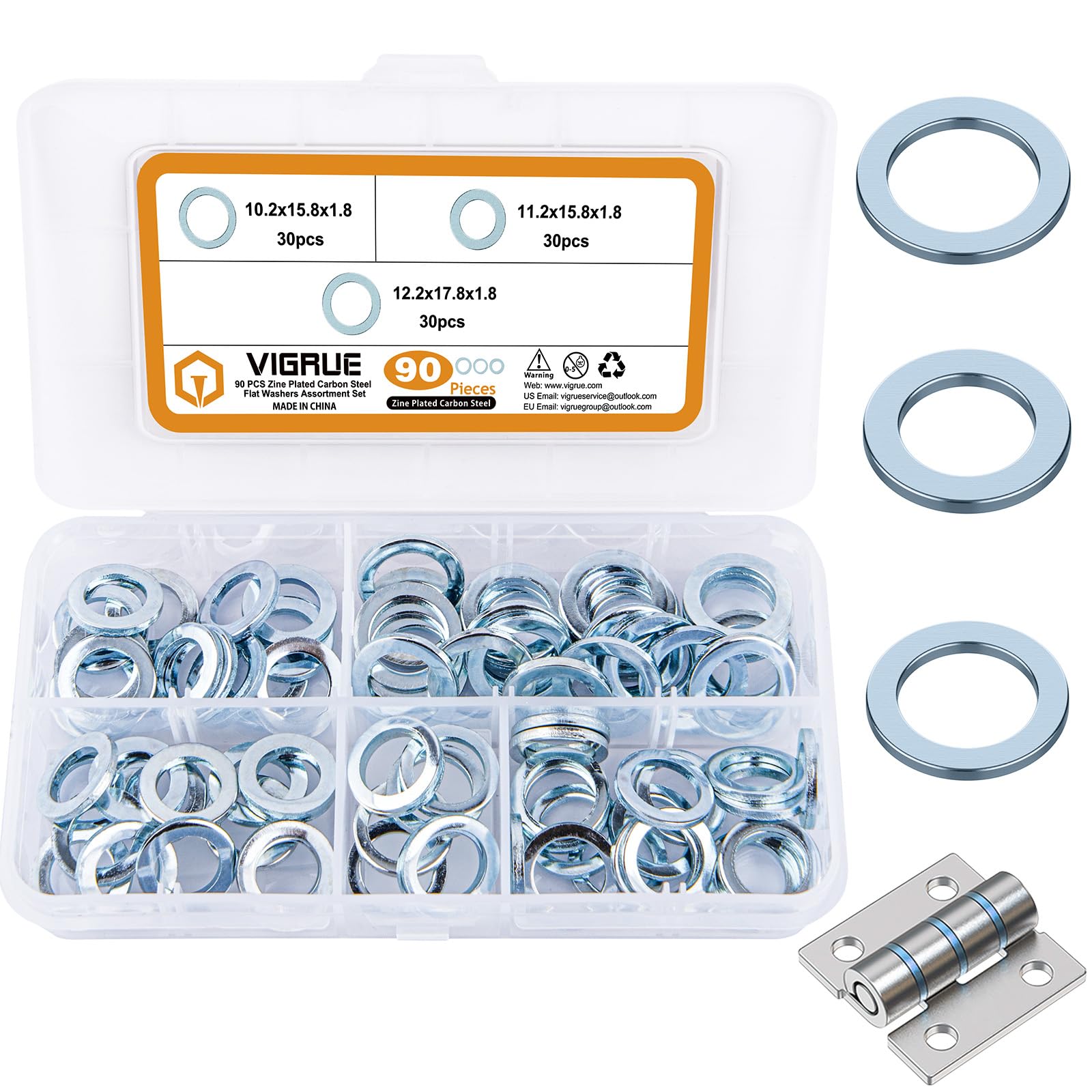 Vigrue 300 Pieces M2.5 M3 M4 M5 M6 M8 Stainless Steel Threaded Screws with Allen Keys