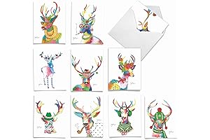 10-Pack Humorous Christmas Greeting Cards with Envelopes by The Best Card Company