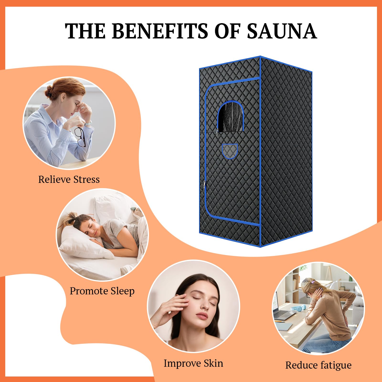 Sauna à Vapeur Portable, Sauna à Vapeur pour la Maison, Tente de Sauna Mobile, Cabine de Sauna Personnelle Pliable pour la Salle de Bain avec Générateur de Vapeur 3L, Sauna Portable avec Télécommande