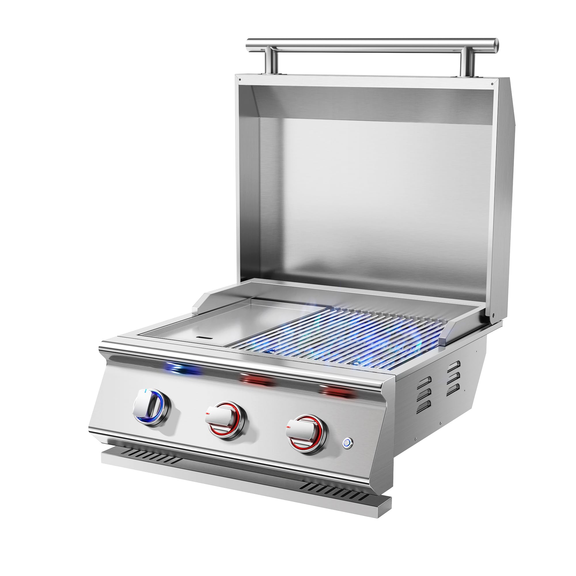 Livory 26 Inch BBQ Head Griddle Grill Combo