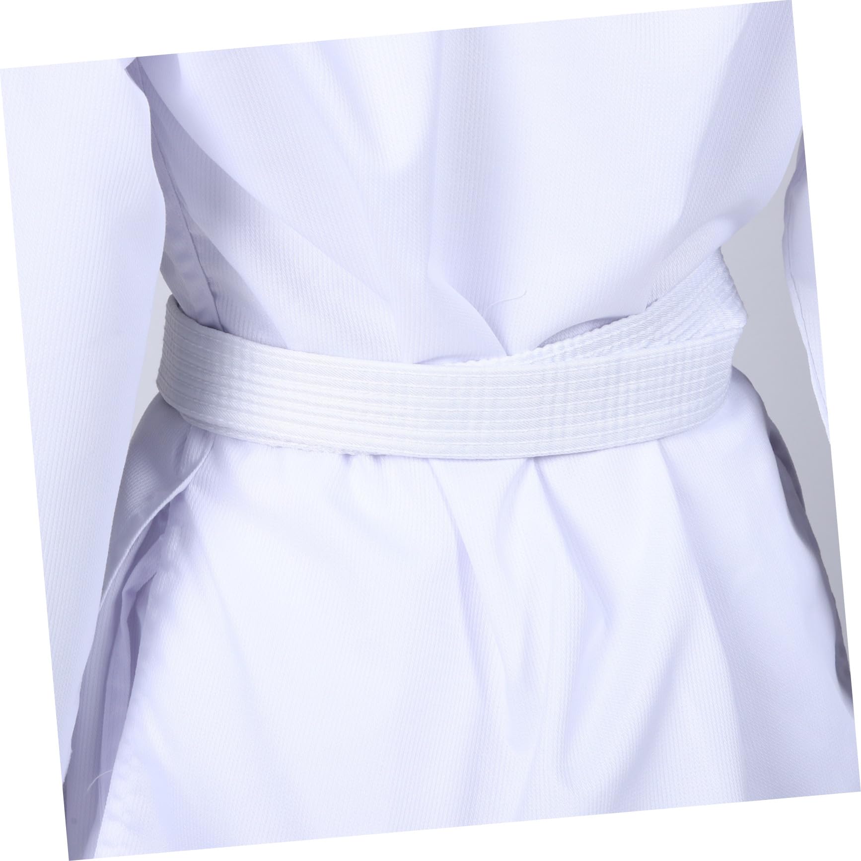 Tenue de Karaté pour Adulte en Polyester Blanc Ceintures Élastiques Pratiques, pour L'entraînement Compétition, 1 Set de Vêtements de Sport Confortables