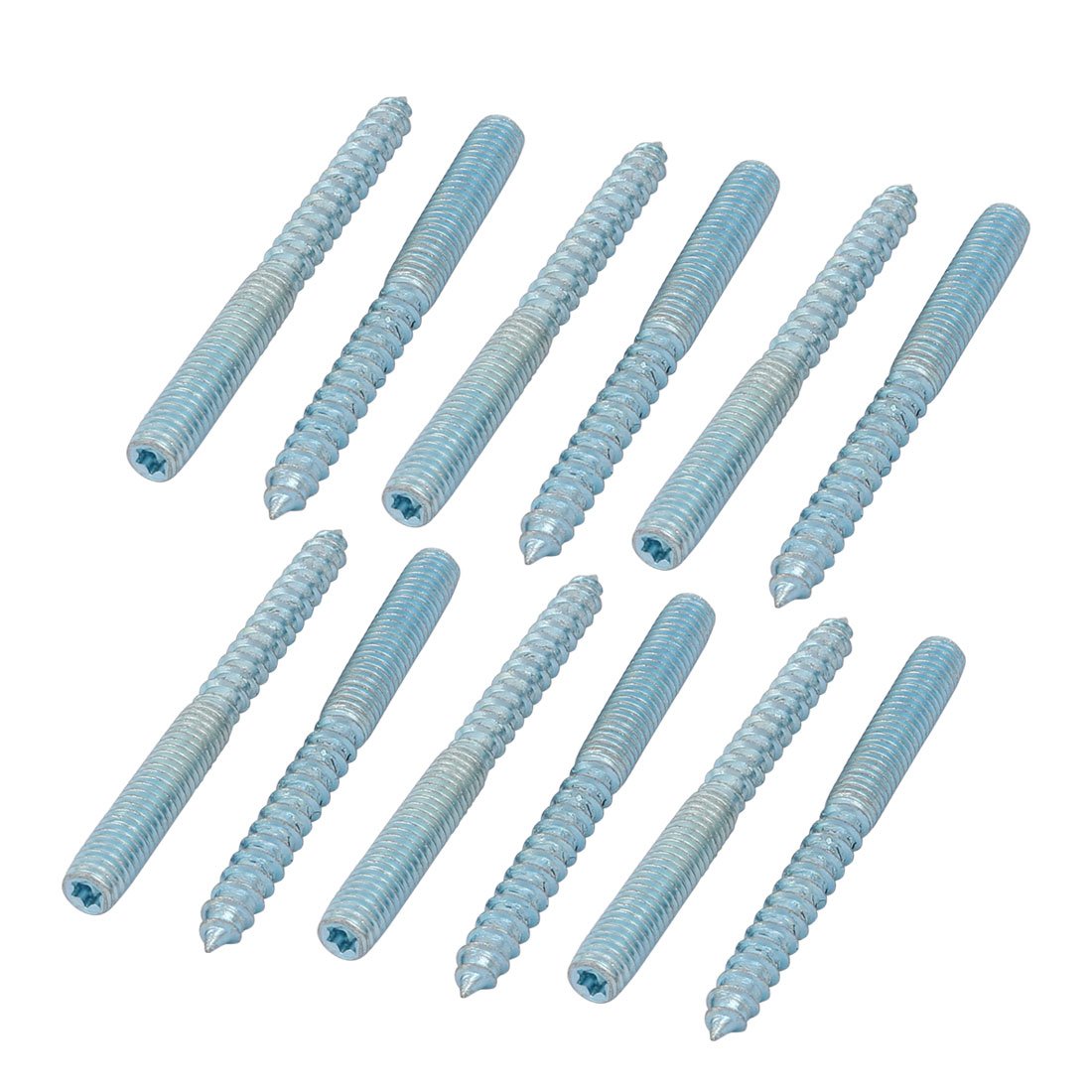 Aexit M6x60mm Carbon Home Hardware Steel Zinc Plated Torx Head Self-Tapping Hanger Bolt 12pcs Model:29as608qo631