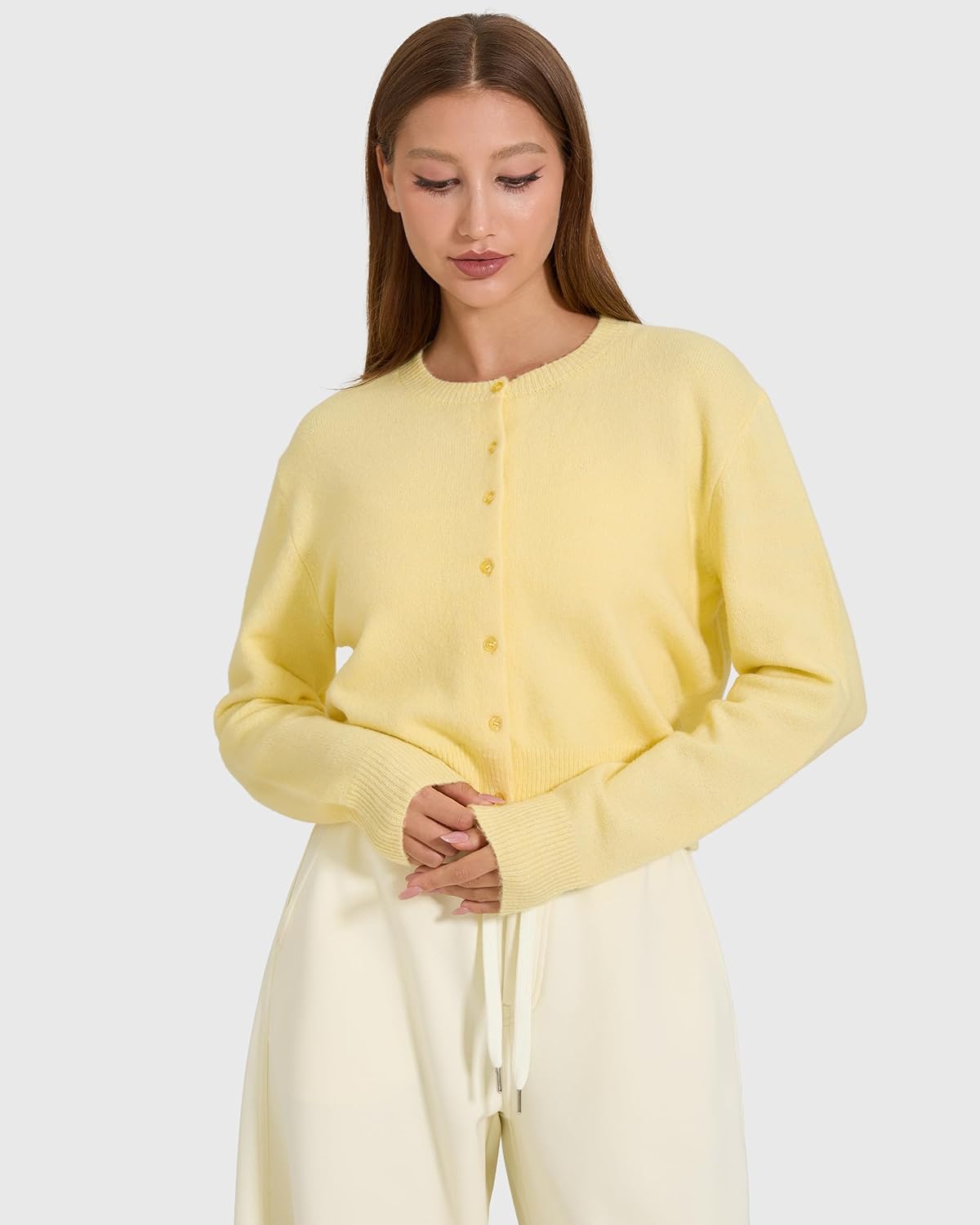 MOOSLOVER Women Cropped Cardigan Sweaters Long Sleeve Button Up Fall Fashion Knit Top Trendy Y2k Outfits - Image 4