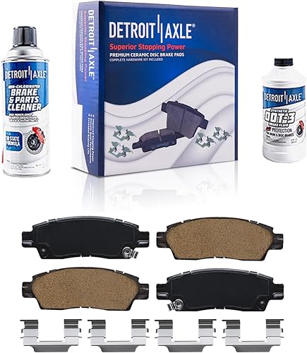 Miniatura 21 de Detroit Axle - Pastillas de freno traseras para Chevrolet Captiva Sport Equinox GMC Terrain Pontiac Torrent Saturn Vue XL-7, Pastillas de freno de