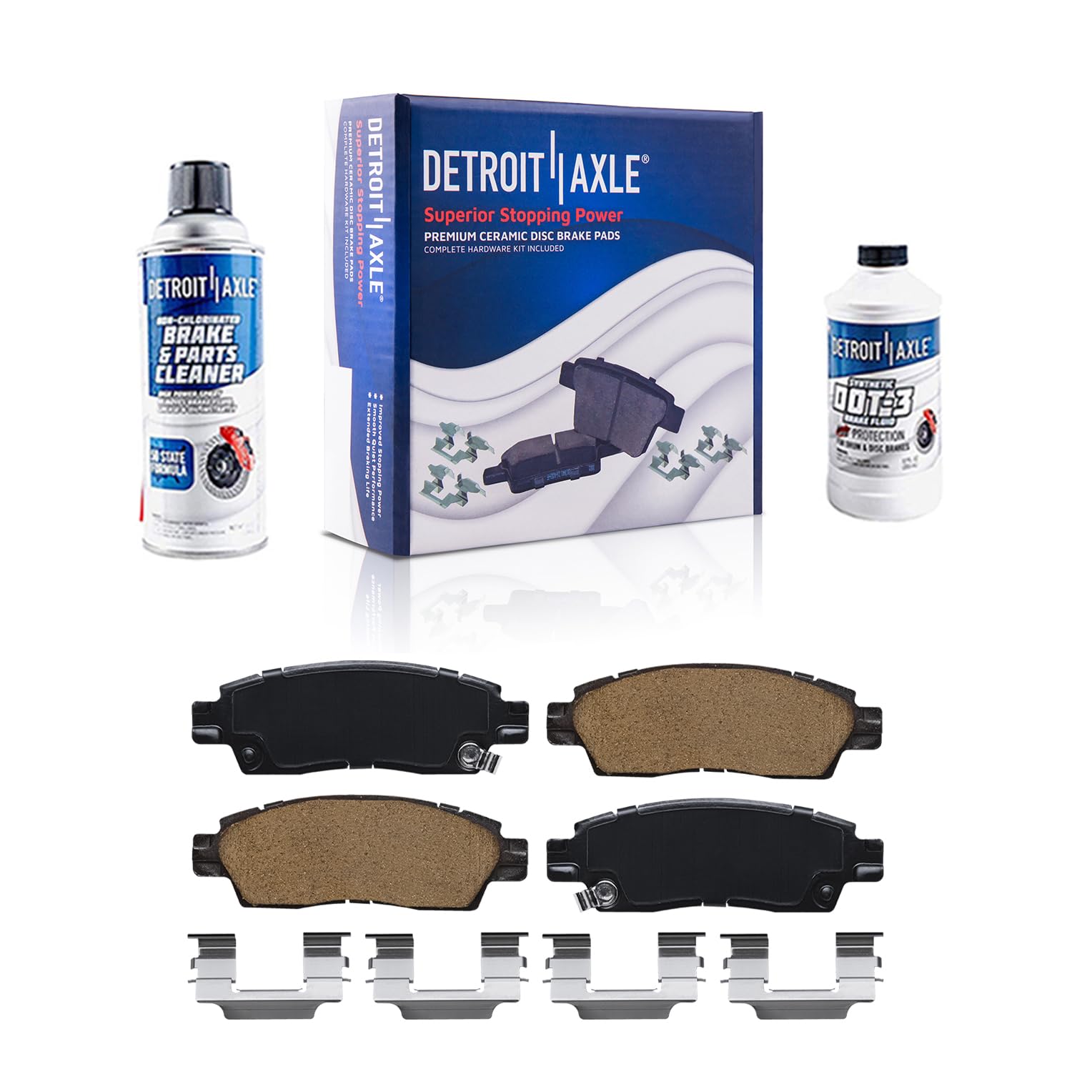 Detroit Axle - Rear Brake Pads for Chevy Trailblazer EXT Traverse Enclave
