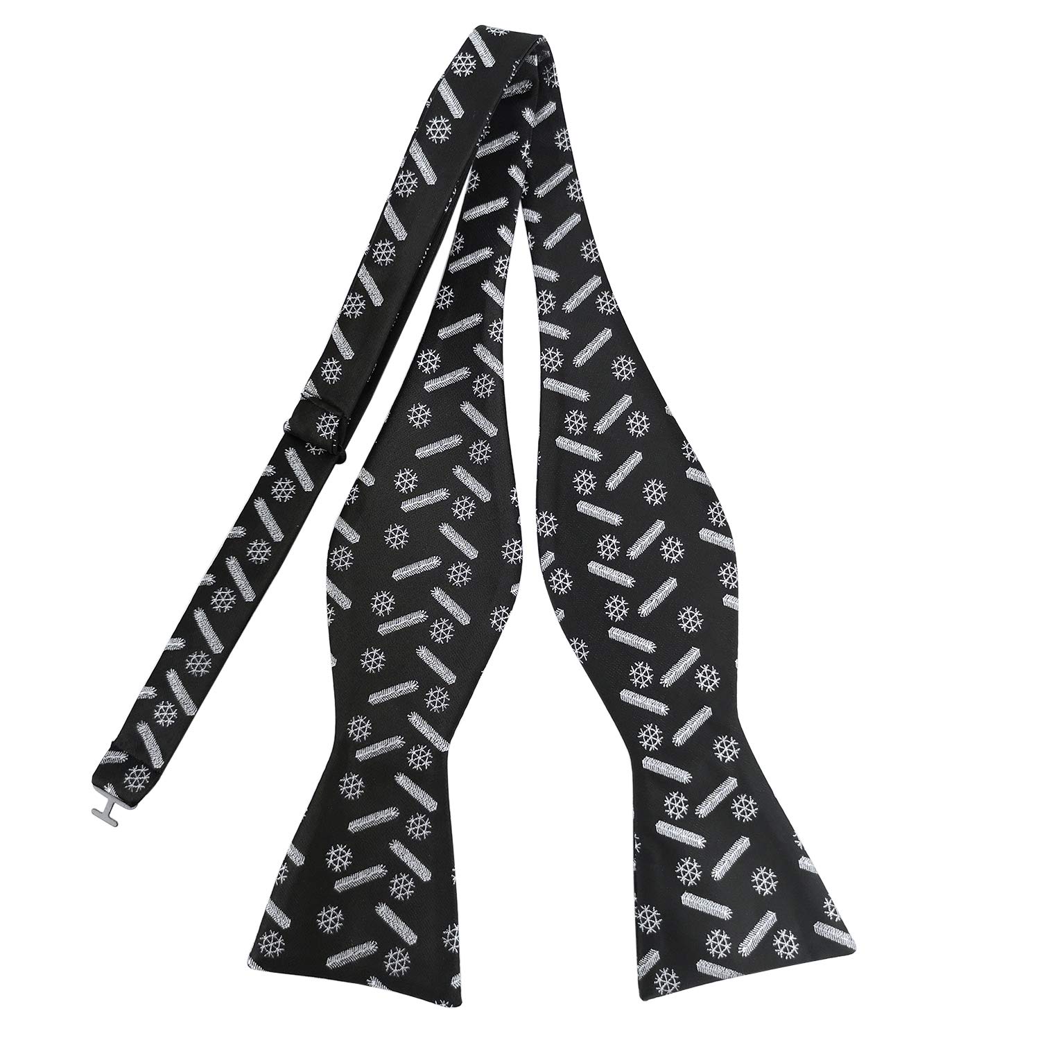 KOOELLEMens Christmas Pattern Bowtie Jacquard Bow Ties for Gift - Festive