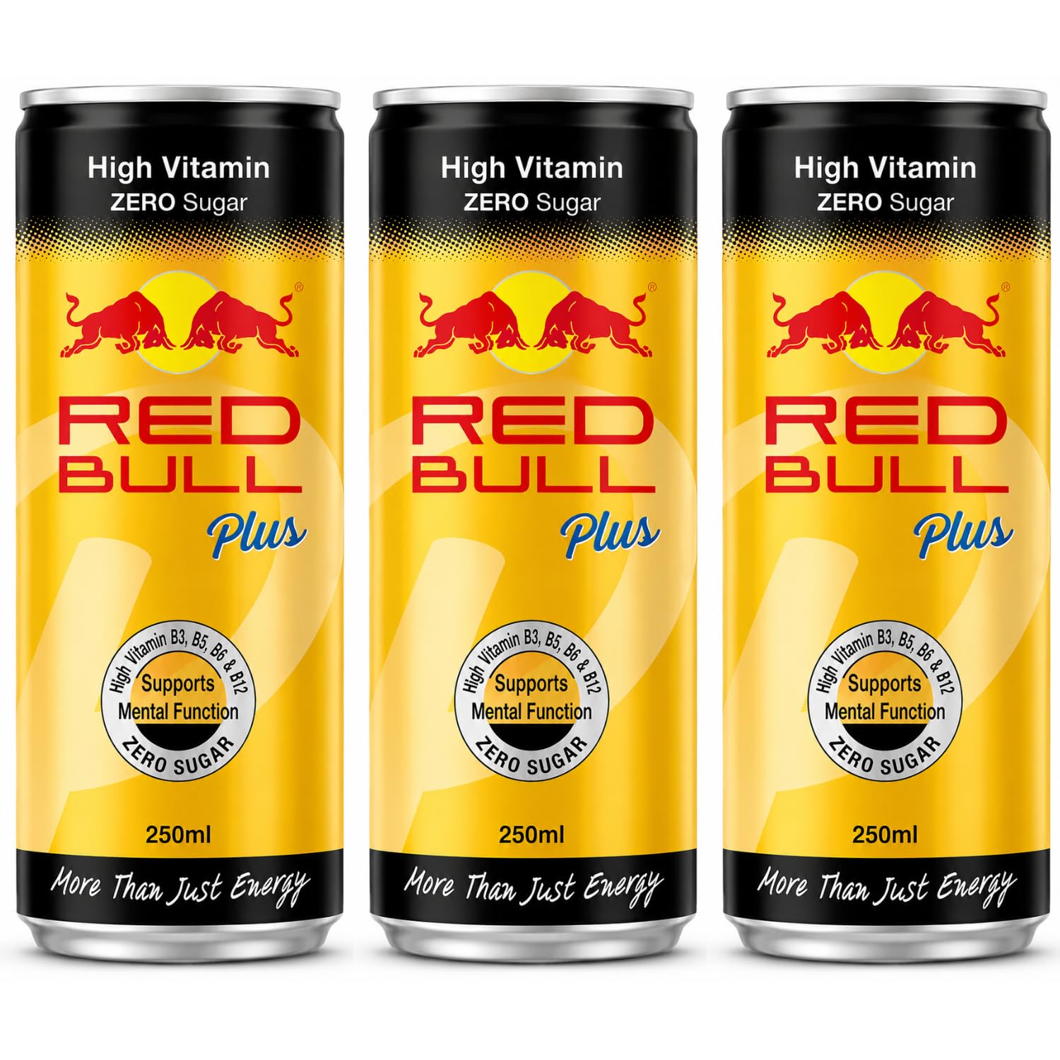 RED BULL - Plus Zero Sugar Energy Drink (3 x 250ml) By COUGAR | High Vitamin Energy Beverage with Vitamins | Zero Sugar Functional Drink for Mental Focus & Daily Energy Support – (Imported-THAILAND)-image-7