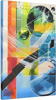Canvas Art, Frutiger Aero Abstract Graphic Matte Stretched Canvas 0 75", Trendy Home Office Decor, Y2K, Retro Nostalgic