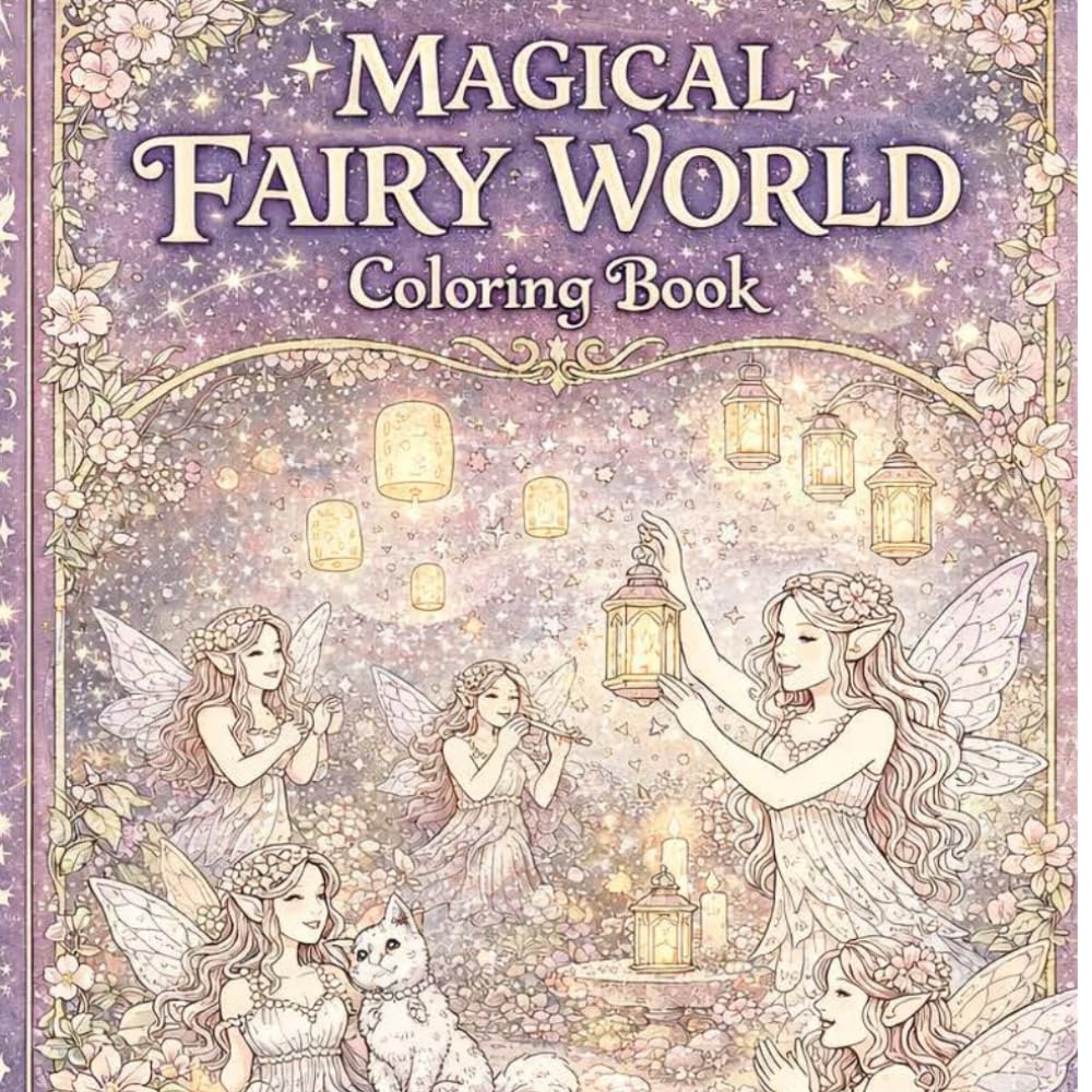MAGICAL FAIRY WORLD Coloring Book: 25 Enchanting Fairy Scenes to Color