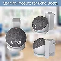 Vista 3 de Diyeeni Soporte de altavoz inteligente Echo Dot de 4 generación, soportes de pared para altavoces de enchufe de pared, soportes de montaje