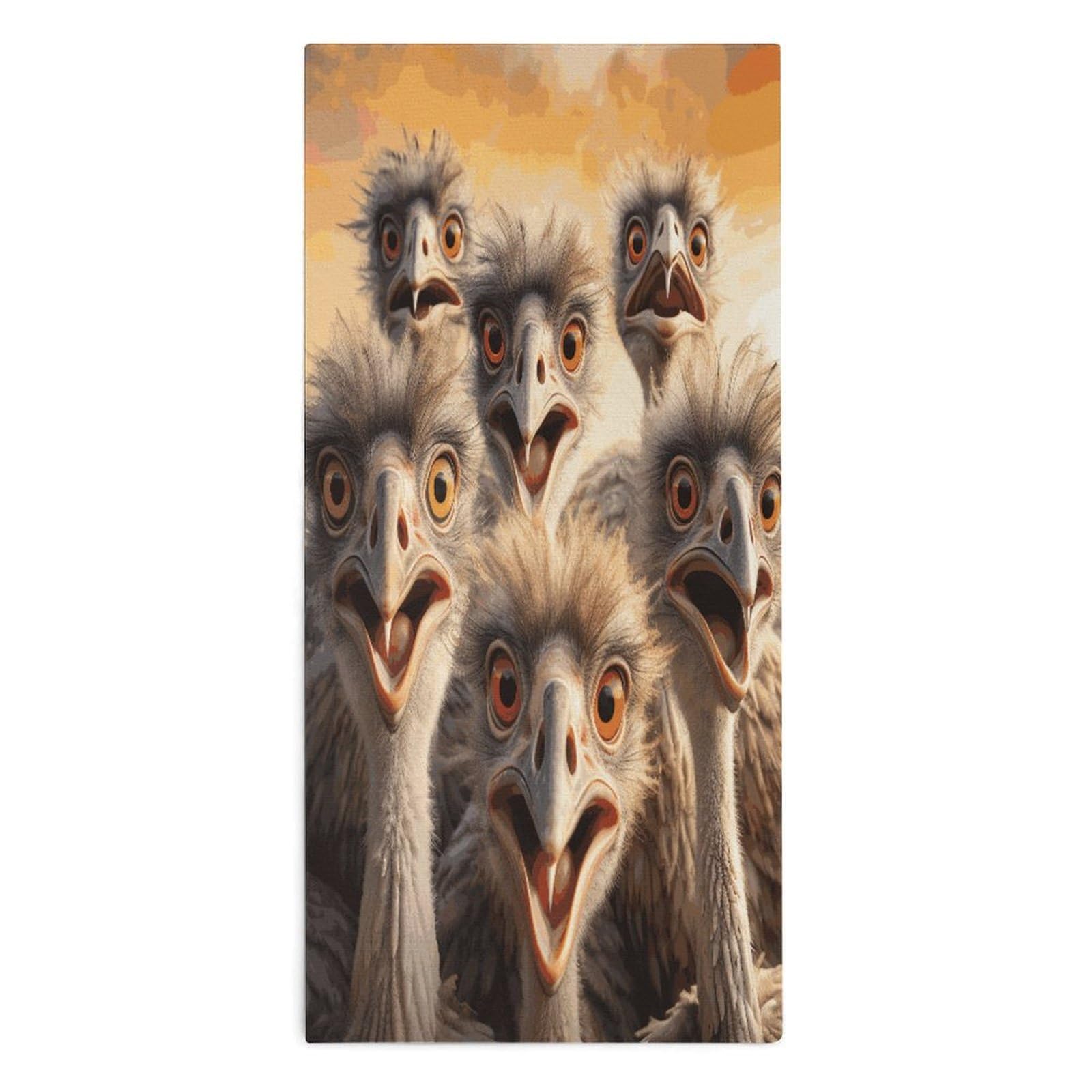 Btcowzrv Style A Flock Of Ostriches Bath Towel Beach Towels Shower Towel