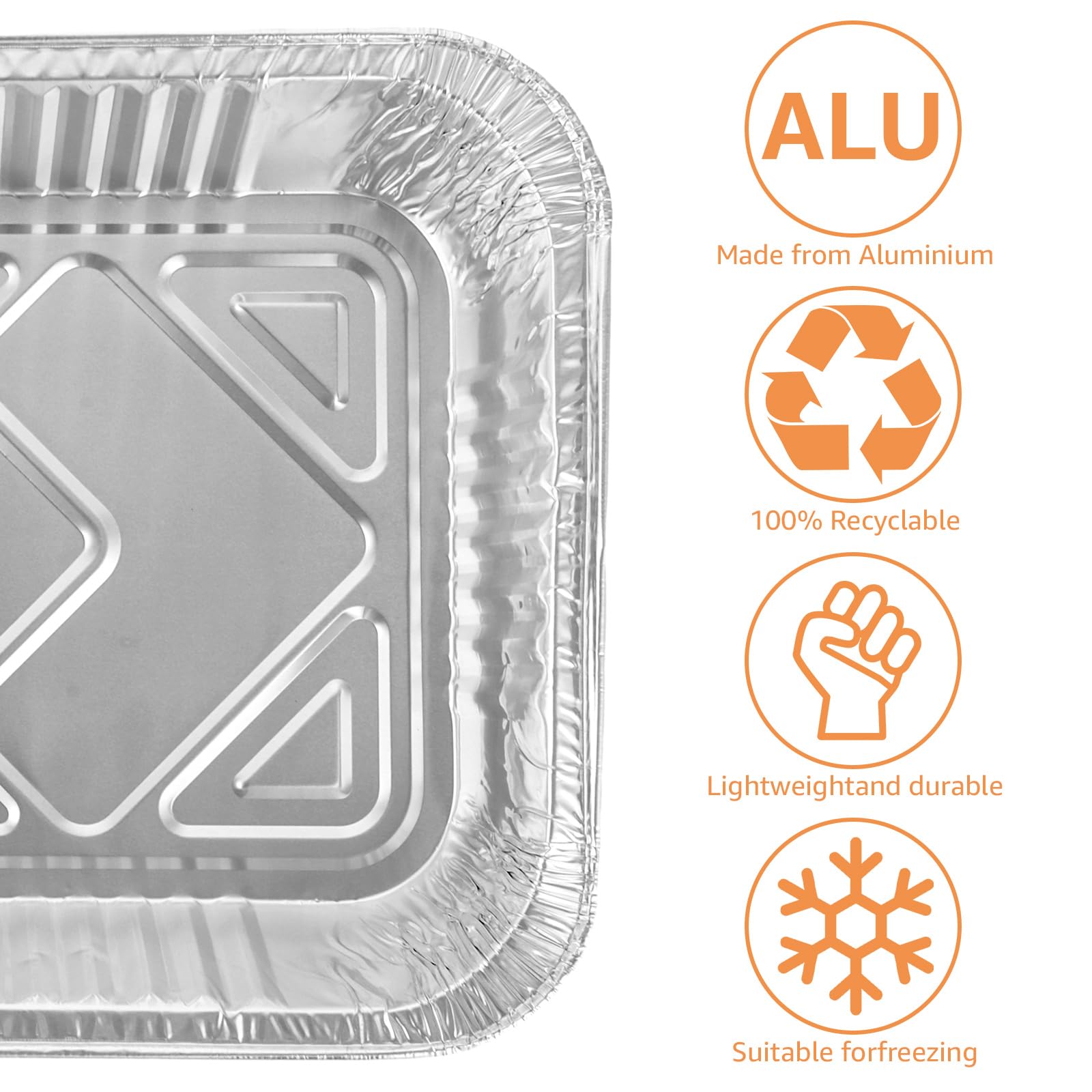 SHUESS Aluschalen 4900ml 370x260x70mm Einweg Alu Grillschalen für Backofen Grill