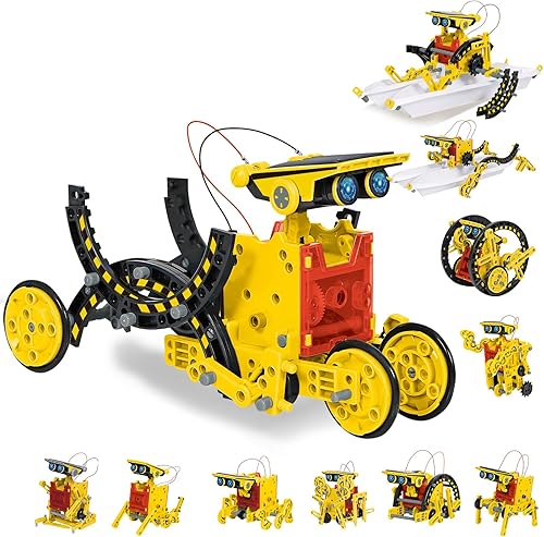 Juguetes de robot solar para niños de 8 a 12 años, proyectos STEM 12 en 1, kits de ciencia para 8-13, 9, 10, 11 años, adolescentes, niños y niñas,