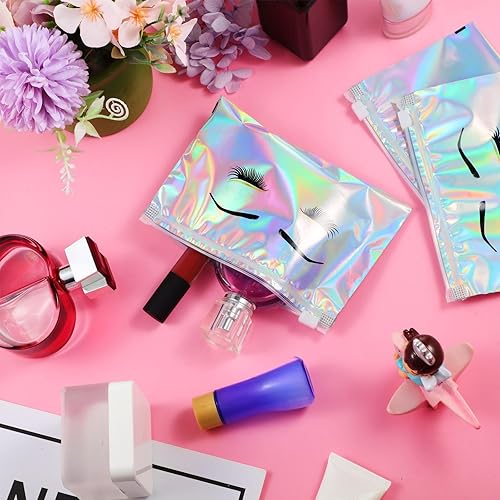 Miniatura 5 de Kajaia 60 bolsas de cuidado posventa de pestañas, bolsas de cosméticos para pestañas, bolsas vacías de maquillaje para pestañas, bolsas con