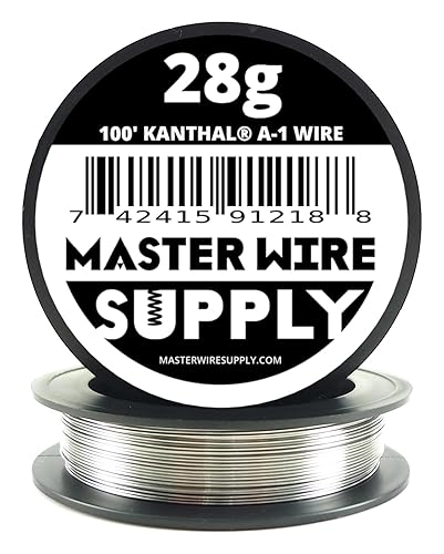 Kanthal - Cable de calibre 28 A1-100 pies, 0.013 in, 0.013 pulgadas, fabricado en Estados Unidos Master Wire Supply