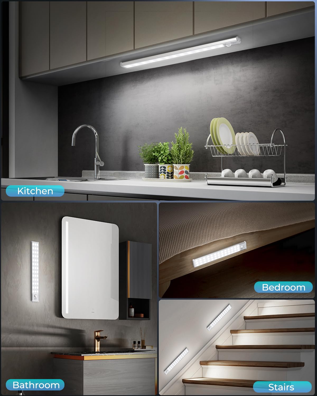 Under Cabinet Lighting - 10 5 Motion Sensor Light Indoor Magnetic Wireless Closet Lights Dimmable Led Night Light — view 8