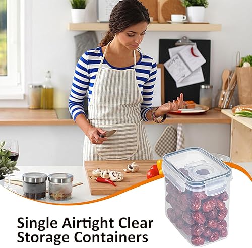 Miniatura 3 de Contenedores de almacenamiento ereal de 1.4L, recipiente hermético para almacenamiento de alimentos, dispensador de cereales para el hogar, cajas de