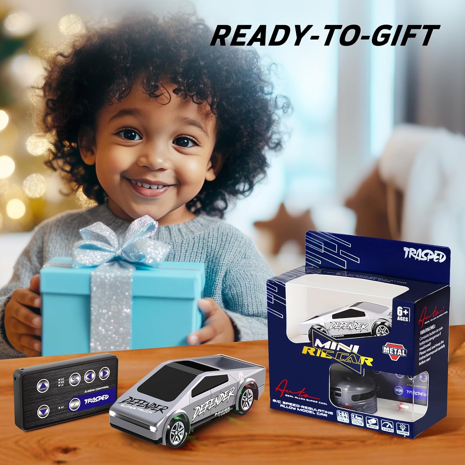 1:64 Mini RC Car Toys - Christmas Small RC Truck 2.4 GHZ Remote Control Cars with Trailer Kit, 3 Speed ​​Adjustable Electric Vehicles Car Toy,Birthday Gift for Boys Age 5+ Years Old