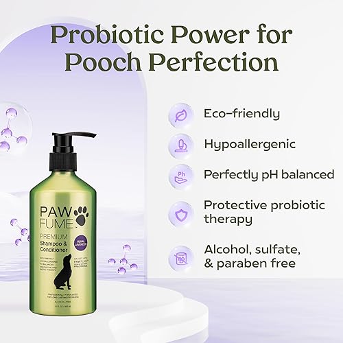 Miniatura 4 de PAWFUME - Spray de aseo para perros (lavanda) + champú y acondicionador para perros (lavanda real) + limpiador de oídos para perros
