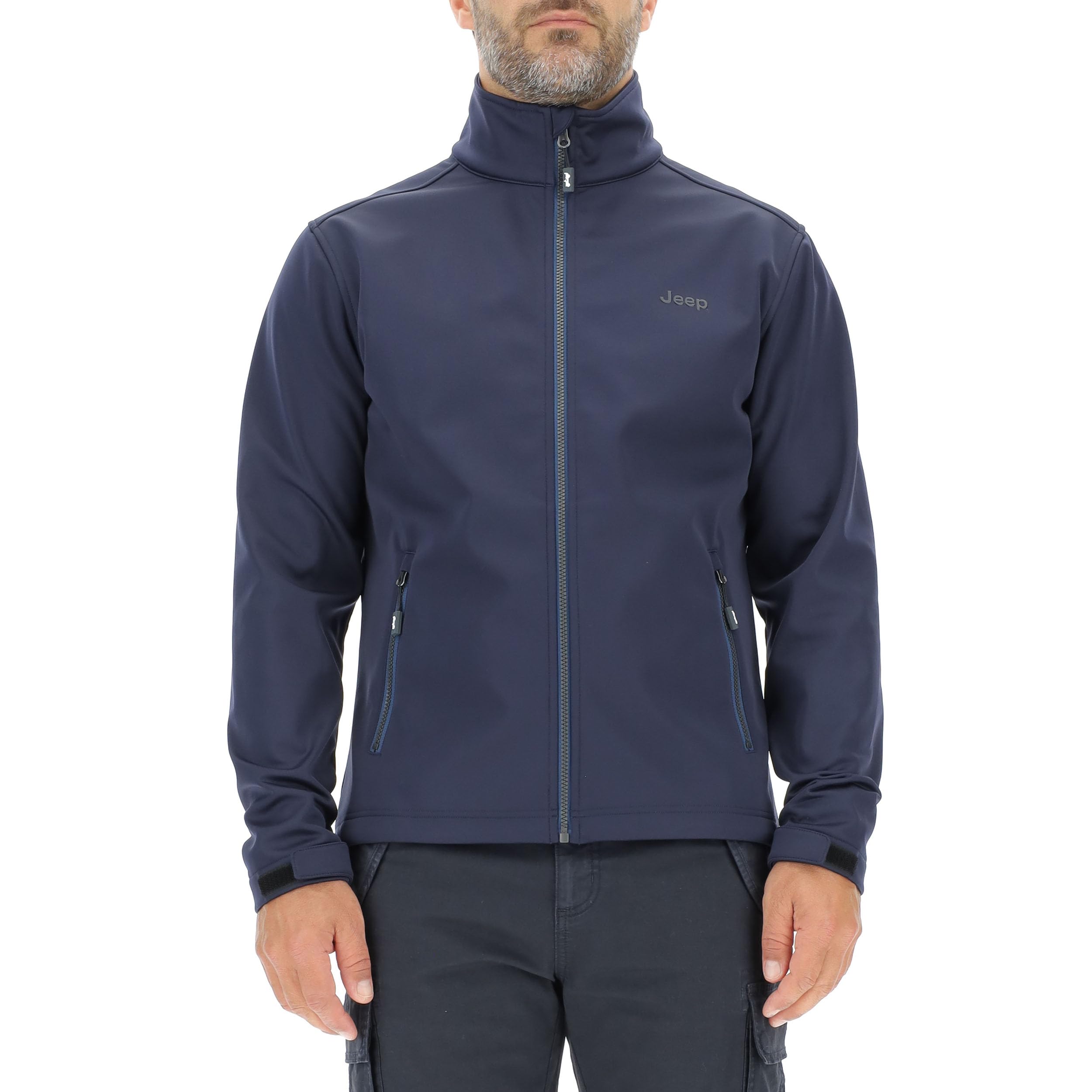 Jeep J Chaqueta Softshell Hombre Con Bolsillos de Cremallera Estampado Pequeño J23w Jacket Hombre