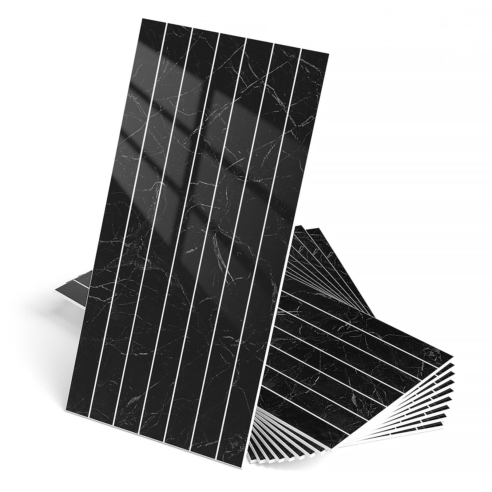 WADILE Peel and Stick Wood Slat Wall Panels — image 1