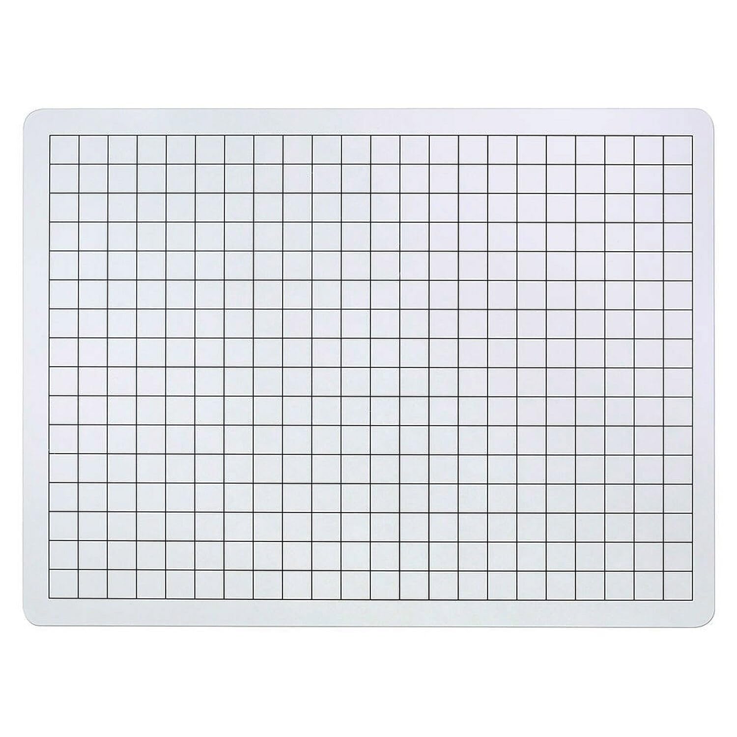 Pacon® Pizarras blancas matemáticas de 2 caras, cuadrícula de 1,27 cm, lisa, paquete de 10