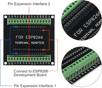 4Pcs ESP8266 Development Board ESP8266 Breakout Board GPIO 1 into 2 Double-Layer PCB Board for ESP8266 ESP-12E for NodeMCU Development Board