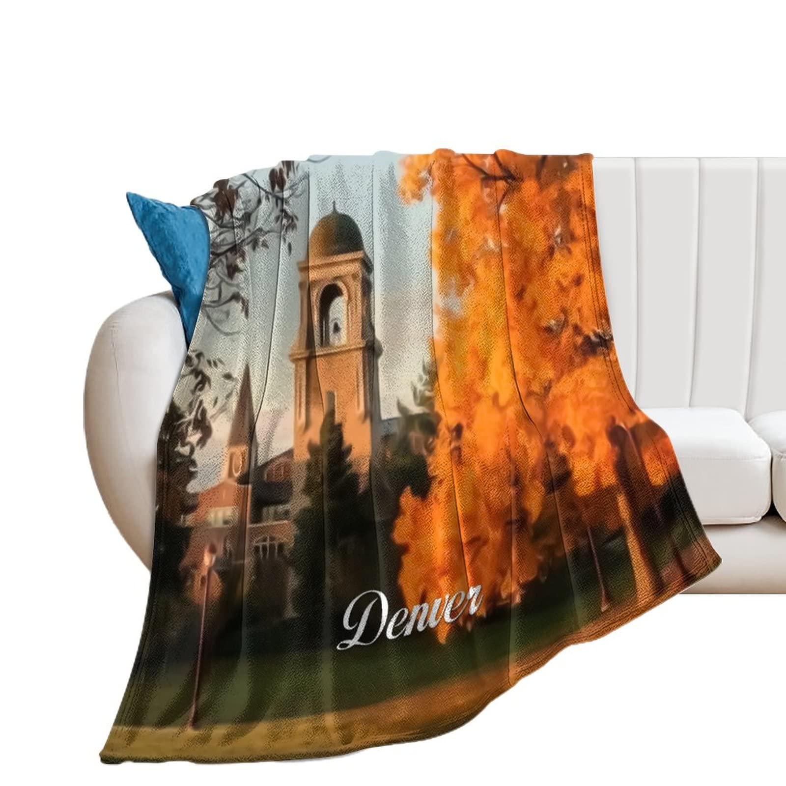 Couverture Denver pelucheuse en flanelle douce de 76,2 x 101,6 cm