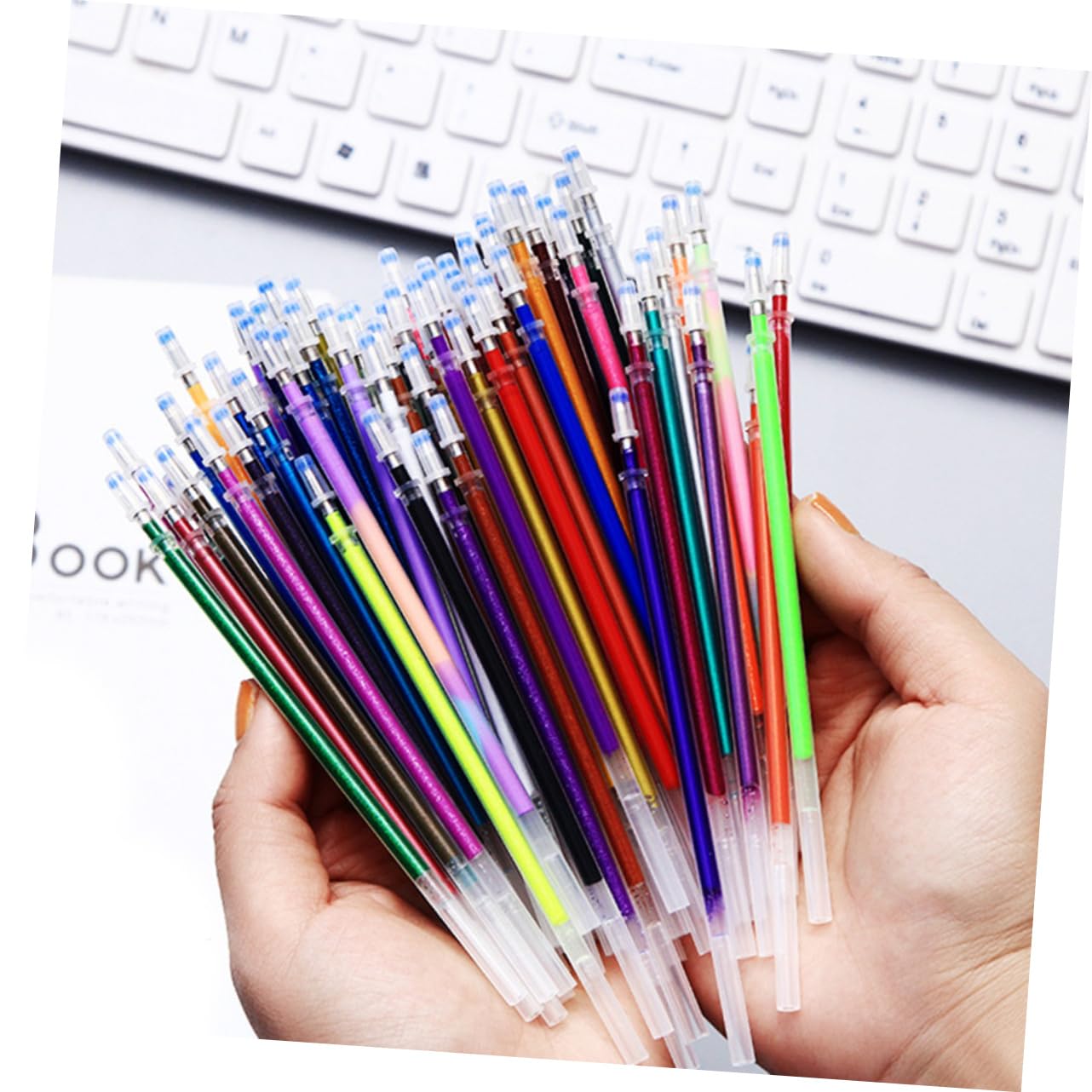 SHINEOFI 300pièces Recharges De Stylos Gel Colorés Pour Doodle Scrapbooking Et Dessin Fournitures De Bureau Multicolores