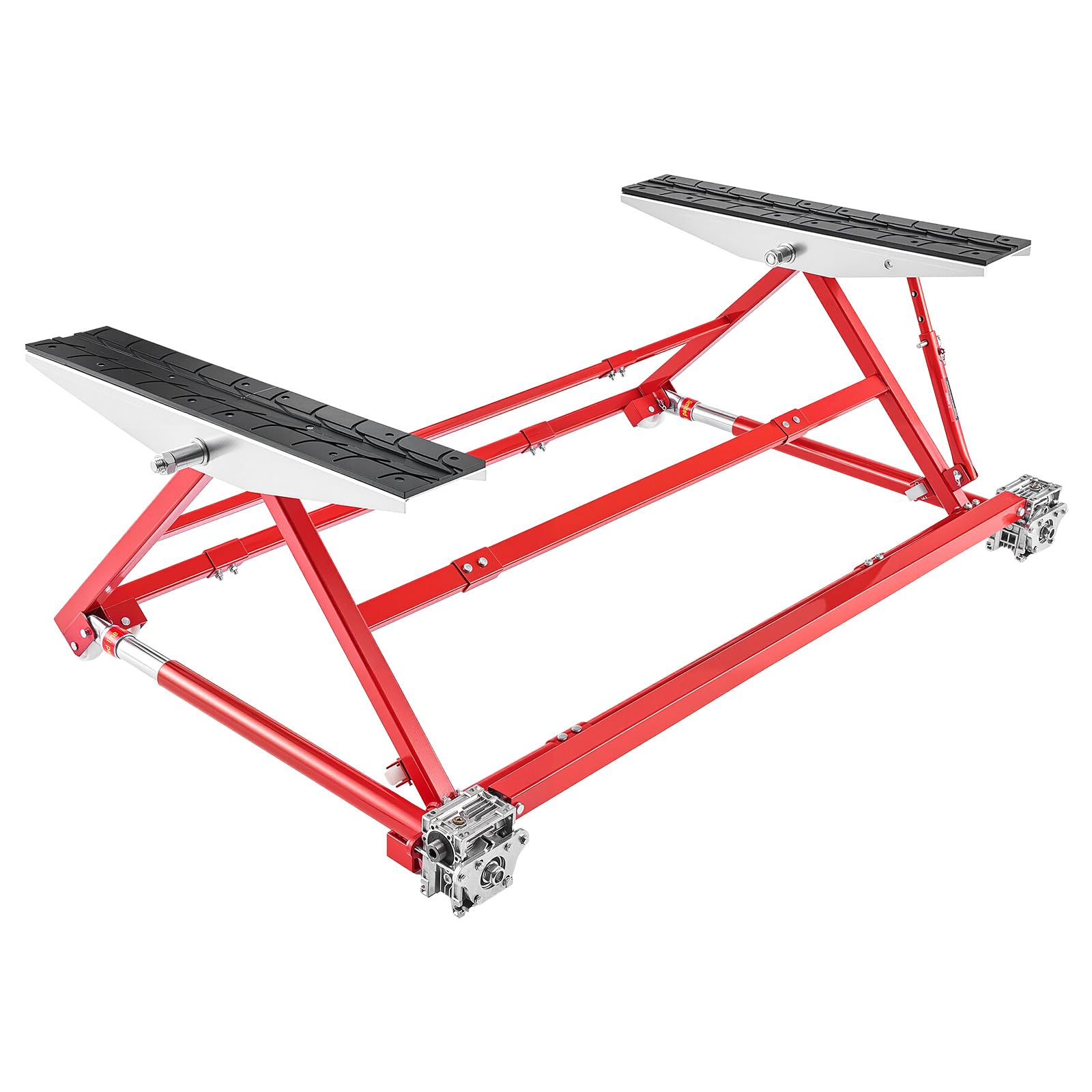 VEVOR Pont Basculant Capacité 2 T, Pont Élévateur Mobile Portable en Acier, pour Entretien Voiture Atelier, Lève Voiture Basculant Manuel, Hauteur Max. 58,5 cm, Largeur Réglable, Levage Rapide