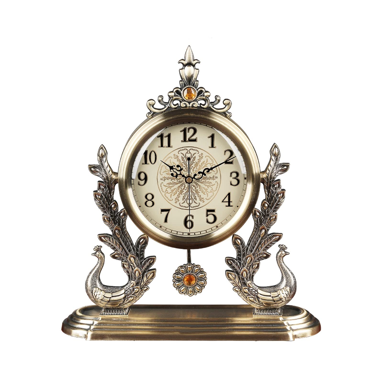 Despertador Aleación Metal Desk Reloj Sala de Estar Mute Mute Desk Desk Rechorje Adornos de la decoración del hogar Descripción del hogar Reloj Reloj de Escritorio