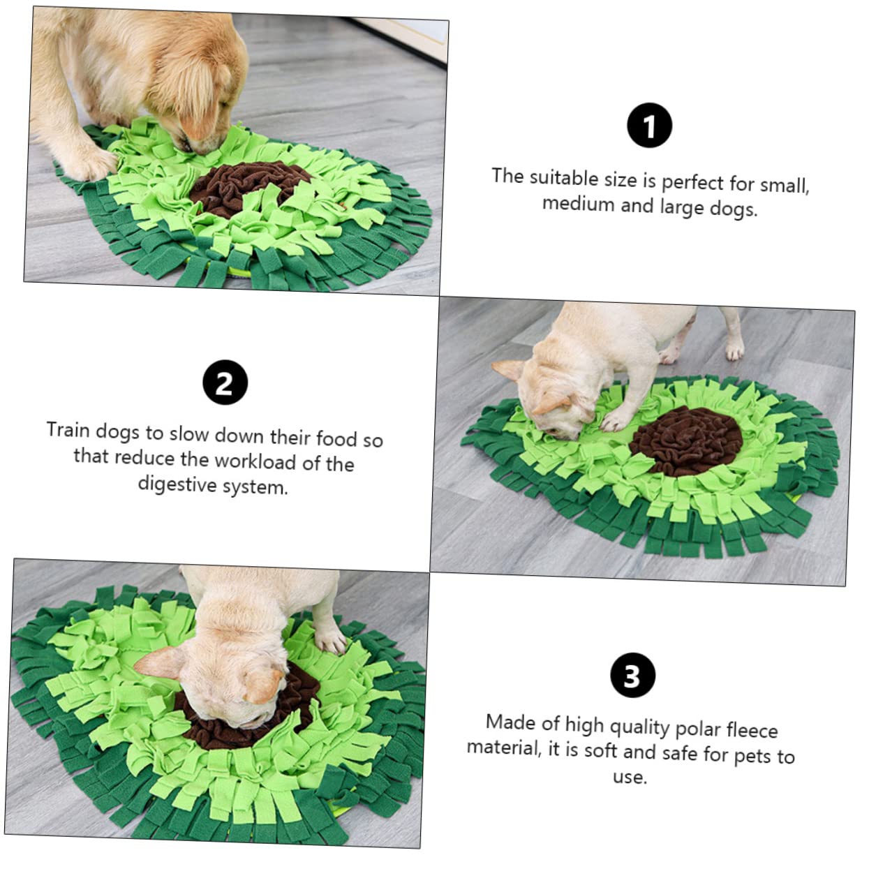 Alfombra de Entrenamiento para Perros Tapete de Alimentación Lenta Verde