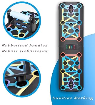 17 in 1 Push Up Board, Foldable Press Up Board Multi-function Home Workout Equipment, Burn Fat Strength Training Equipment for Effectively Exercise the Muscle of the Upper Body